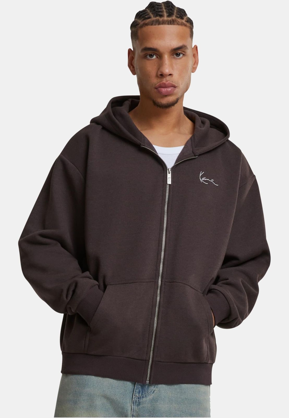 Karl Kani Herren Hoodie Braun Baumwolle