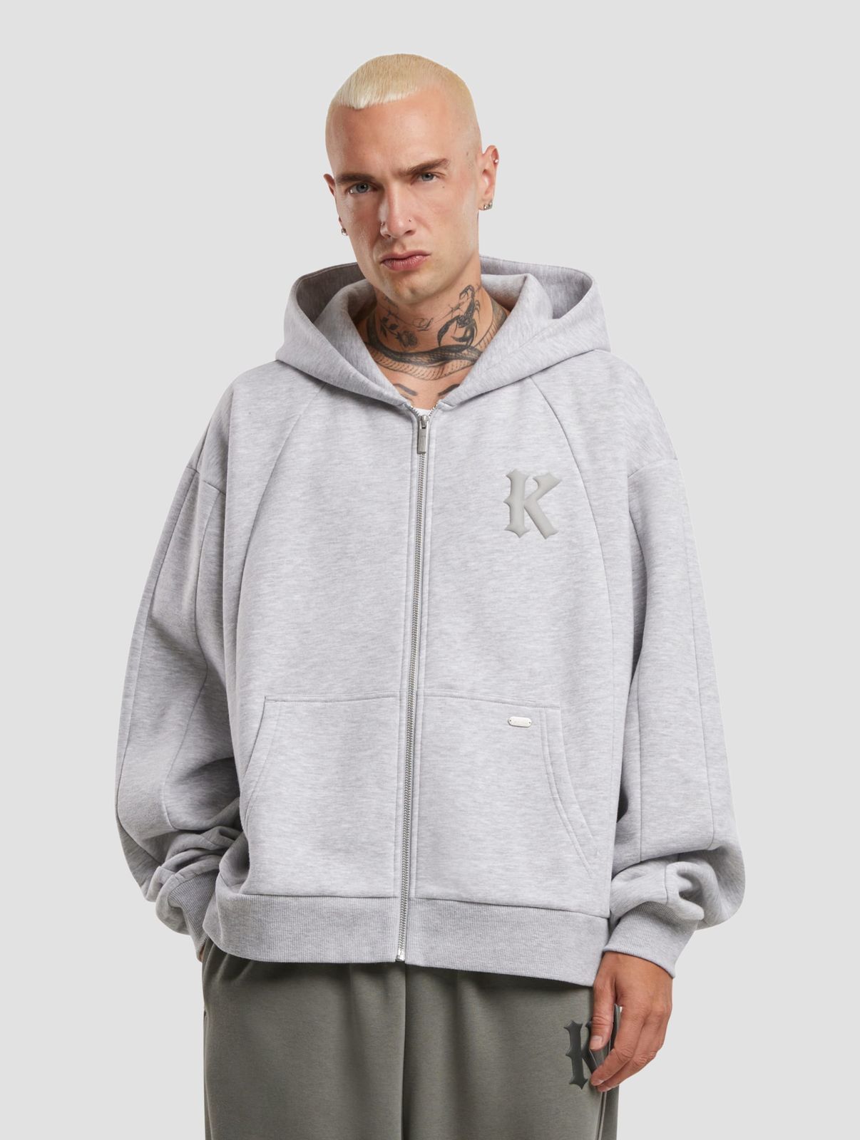 Karl Kani Herren Hoodie mit Baumwolle Grau