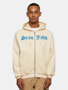 Comoda felpa con cappuccio da uomo Sean John, 450 g/m², cotone, beige.