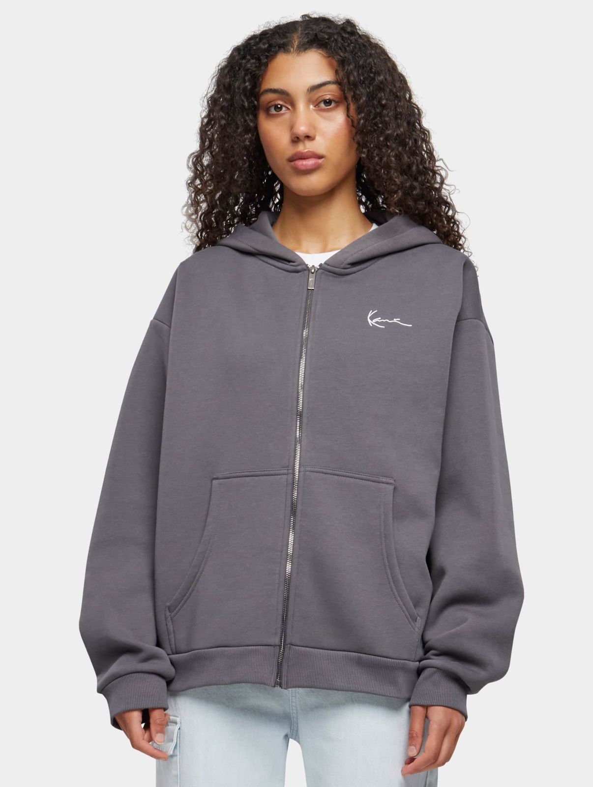 Karl Kani Damen Hoodie Dunkelgrau