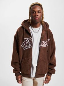 bequemer Karl Kani Herren Hoodie große Kapuze Kordelzug 420 g/m² Braun