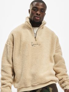 weiches Karl Kani Herren Sweatshirt Reißverschluss 420 g/m² Beige