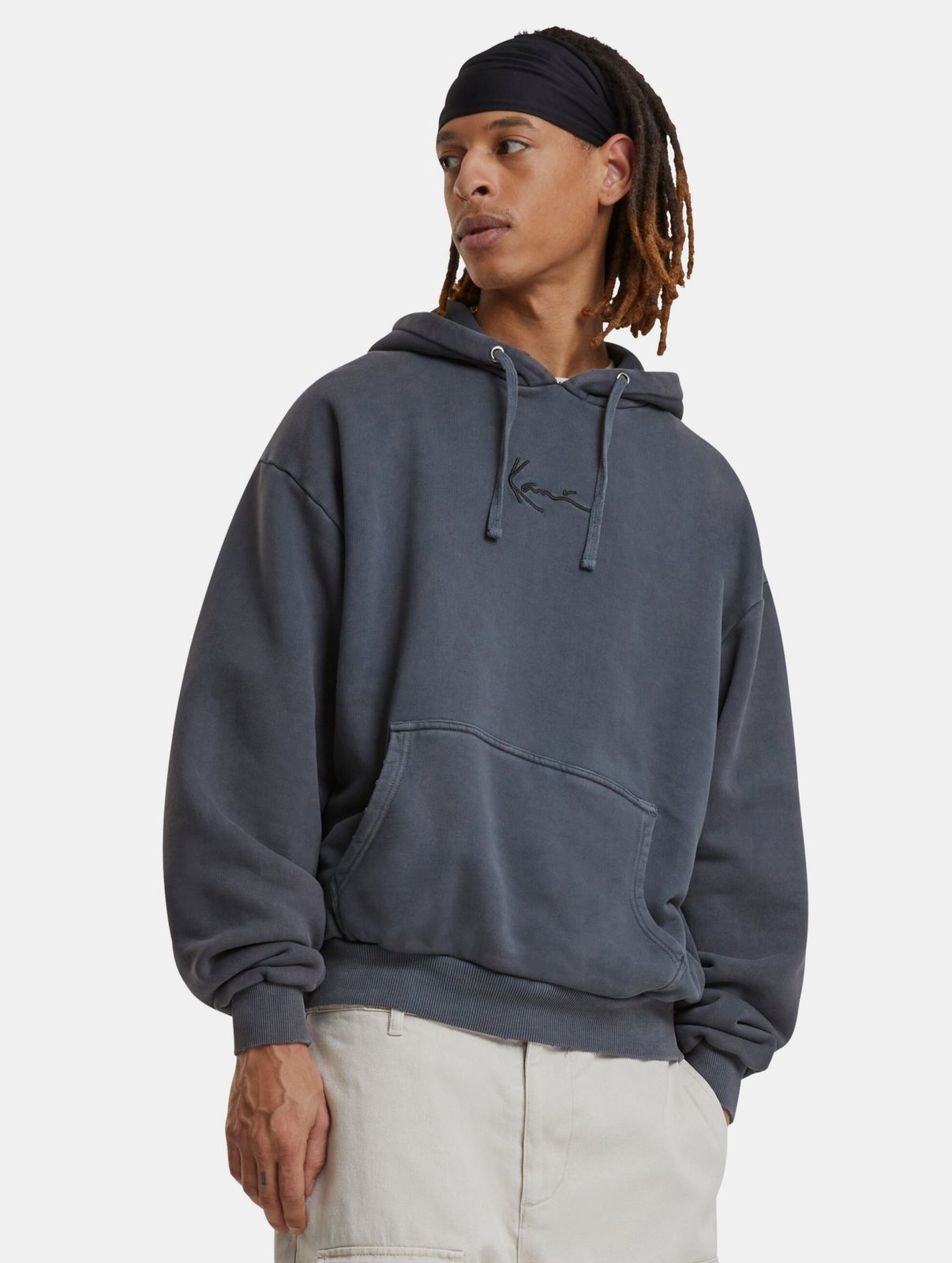 Karl Kani Herren Hoodie aus Baumwolle in Schwarz