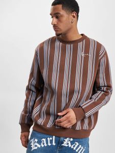 weiches Karl Kani Herren Sweatshirt Rippbündchen 400 g/m² mit Baumwolle Braun