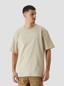 Comoda t-shirt da uomo Karl Kani in cotone, beige