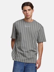 Casual Karl Kani men's T-shirt with cotton, grey