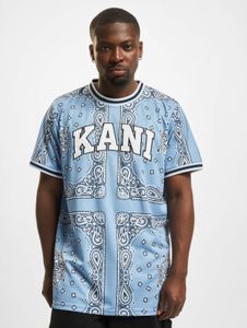 sportliches Karl Kani Herren T-Shirt Mesh 140 g/m² Blau