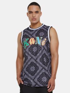 lässiges Karl Kani Herren T-Shirt 140 g/m² Schwarz/Weiß