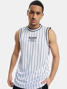 Cómoda camiseta de hombre Karl Kani, 140 g/m², blanca.