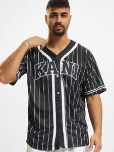 modernes Karl Kani Herren Polo-Shirt Kordelzug Taschen 153 g/m² Schwarz