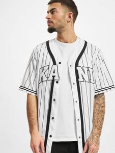 modernes Karl Kani Herren Polo-Shirt Mesh 153 g/m² Weiß