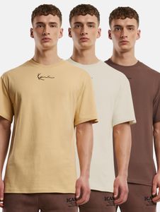 sportliches Karl Kani Herren T-Shirt mit Baumwolle Braun/Hell-Braun/Beige