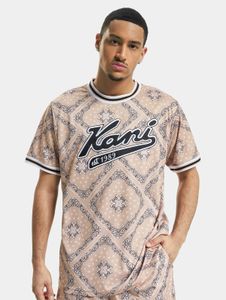Camiseta informal para hombre Karl Kani, 140 g/m², color beige.
