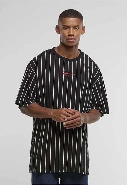 Casual Karl Kani men's T-shirt with cotton, black