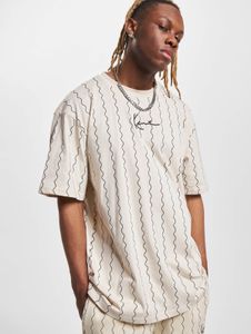 lässiges Karl Kani Herren T-Shirt 220 g/m² mit Baumwolle Ecru-Weiß