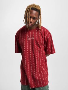 sportliches Karl Kani Herren T-Shirt 220 g/m² mit Baumwolle Rot