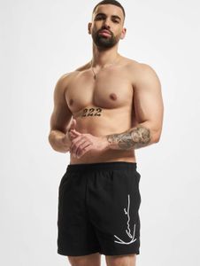 bequeme Karl Kani Herren Hose Kordelzug Taschen 120 g/m² Schwarz