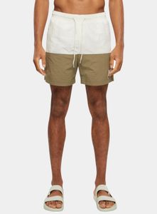 bequeme Karl Kani Herren Shorts 120 g/m² Oliv-Grün/Creme-Weiß