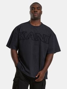 T-shirt da uomo moderna Karl Kani in cotone, nera