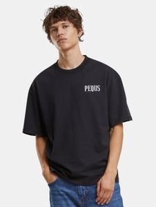 Casual PEQUS men's T-shirt with cotton, black