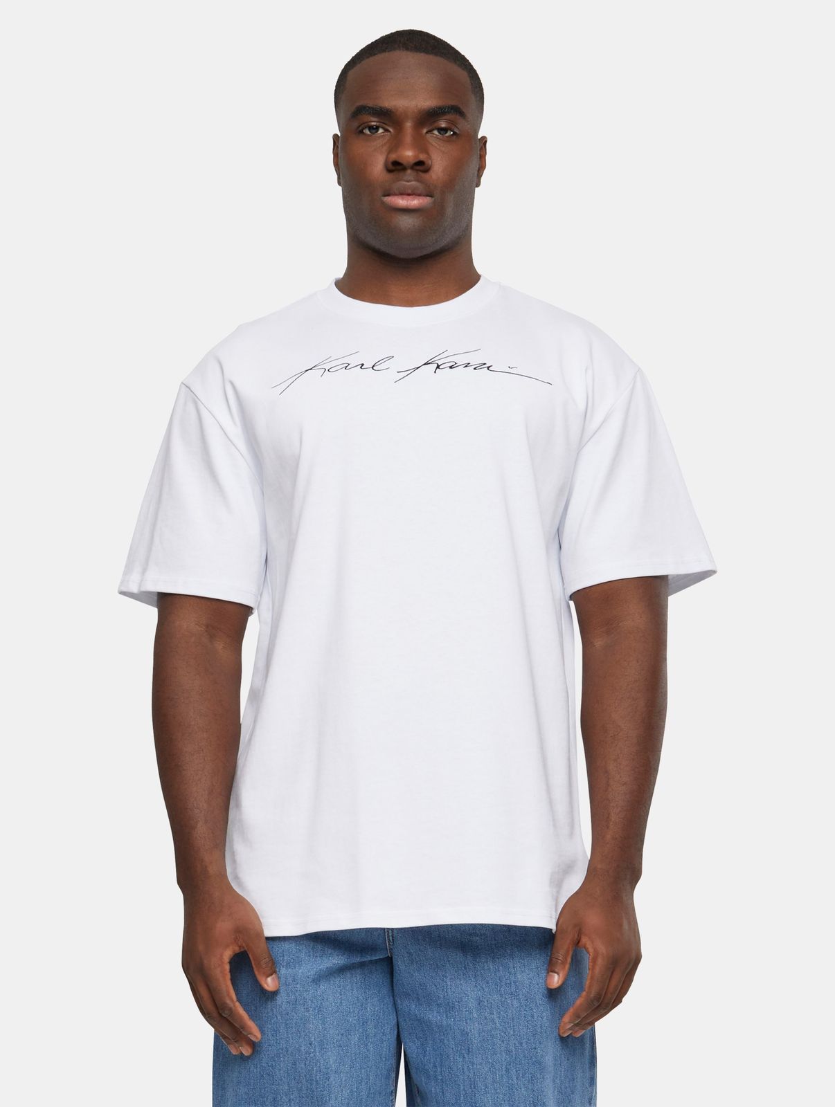 Karl Kani Herren T-Shirt aus Baumwolle Weiß
