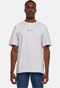 modernes Karl Kani Herren T-Shirt Reißverschluss Stretch 240 g/m² mit Baumwolle Weiß
