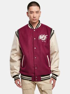 schlichte Sean John Herren Jacke Bordeaux-Rot/Beige