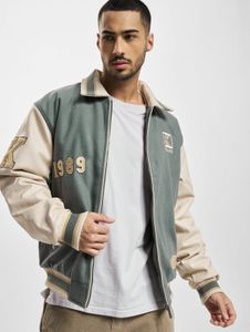 schlichte Karl Kani Herren Jacke Reißverschluss Taschen Grün