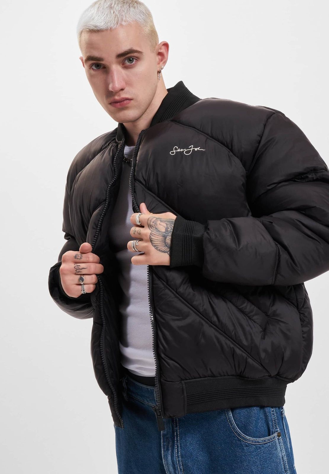 Sean John Herren Jacke Schwarz