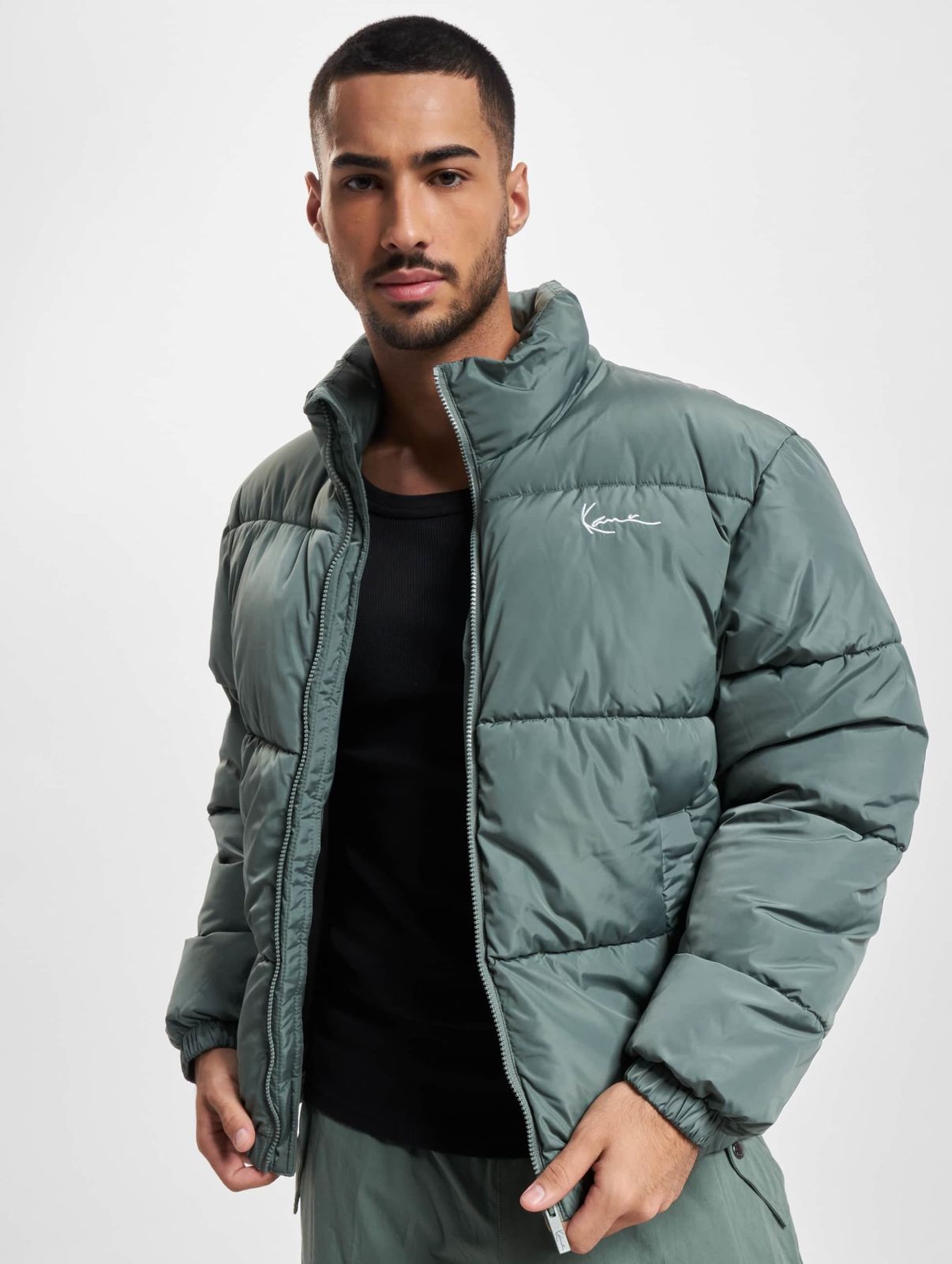 Karl Kani Herren Pufferjacke mit Stehkragen in Grün