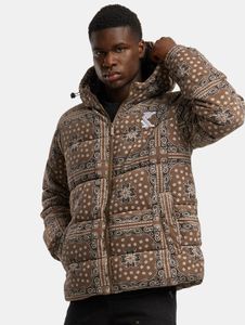 Functional Karl Kani men's jacket with cotton, brown