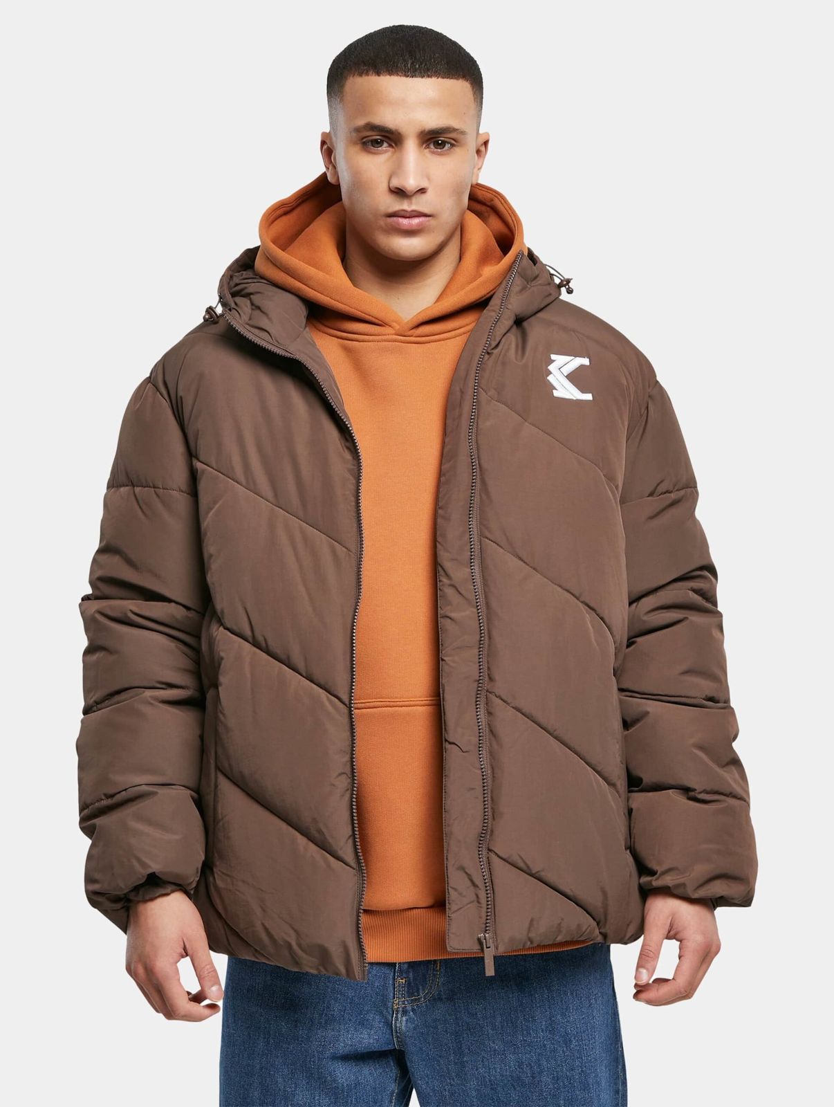 Karl Kani Herren Jacke Braun gesteppt