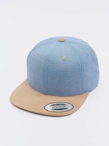coole Flexfit Unisex Cap 170 g/m² mit Baumwolle Hell-Blau/Beige