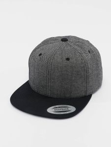 sportliche Flexfit Unisex Cap Stretch mit Baumwolle Grau/Schwarz