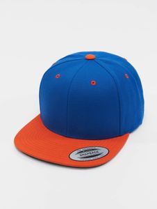 lässige Checked Flanell Unisex Cap 382 g/m² Blau/Orange