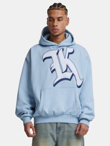 weicher Karl Kani Herren Hoodie 400 g/m² mit Baumwolle Hell-Blau