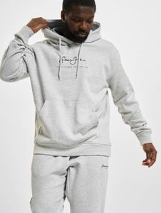 lässiger Sean John Herren Hoodie Kordelzug Rippbündchen 350 g/m² mit Baumwolle Grau