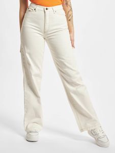 Comfortable Karl Kani women's jeans with cotton, white