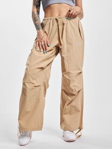 lässige Karl Kani Damen Jeans Kordelzug Klettverschluss 150 g/m² mit Baumwolle Beige