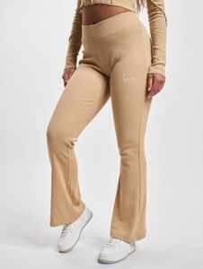 bequeme Karl Kani Damen Hose Stretch 300 g/m² mit Baumwolle Beige