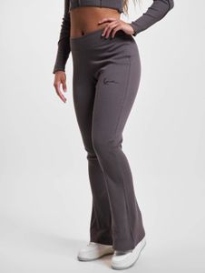 Versatili pantaloni elasticizzati da donna Karl Kani, 300 g/m² in cotone, colore grigio.