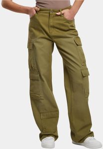 stylische Karl Kani Damen Jeans 275 g/m² mit Baumwolle Khaki