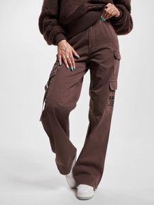 stylische Karl Kani Damen Jeans Reißverschluss Taschen 250 g/m² mit Baumwolle Braun