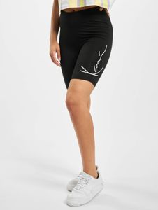 sommerliche Karl Kani Damen Shorts Stretch 220 g/m² mit Baumwolle Schwarz
