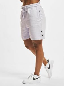 bequeme Karl Kani Damen Hose Kordelzug Taschen 310 g/m² mit Baumwolle Flieder-Violett