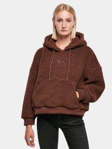 lässiger Karl Kani Damen Hoodie Kordelzug Kapuze 420 g/m² Braun