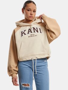 lässiger Karl Kani Damen Hoodie mit Baumwolle Beige