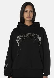 modern Felicious women's hoodie with cotton, black