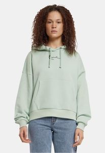 Comfortable Karl Kani women's hoodie with zip-up stretch fabric, cotton, pastel green