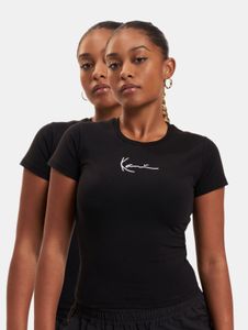 lässiges Karl Kani Damen T-Shirt Stretch mit Baumwolle Schwarz